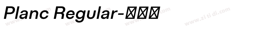 Planc Regular字体转换